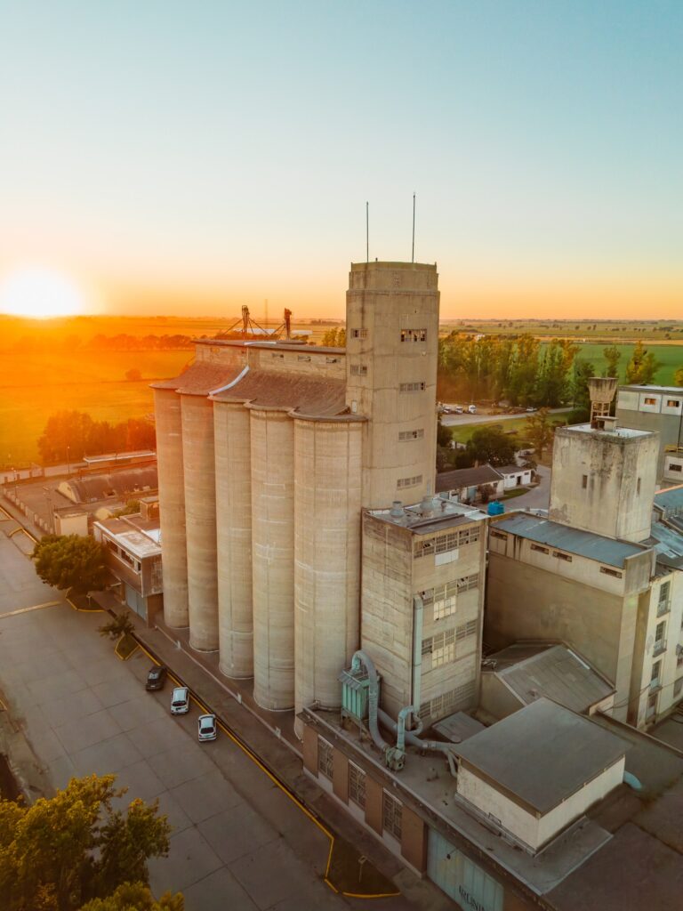 Molinons Bruning Vista Aérea Silos Harina Polenta y Pastas